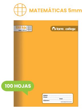 CUAD. COLLEGE TORRE LISO  5MM. 100 HJS.