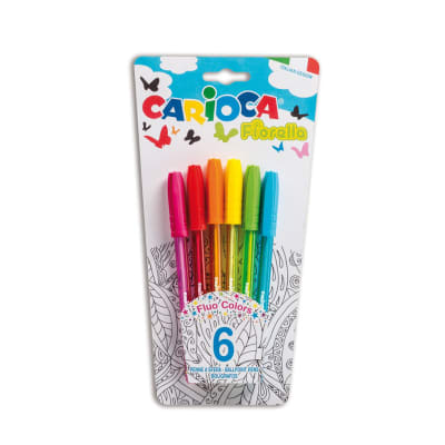 BOLIGRAFO FIORELLA 6 COLORES CAIOCA