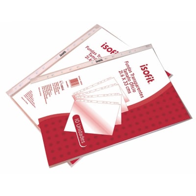 BLISTER ISOFIT 10 FUNDAS TRANSP.OFICIO