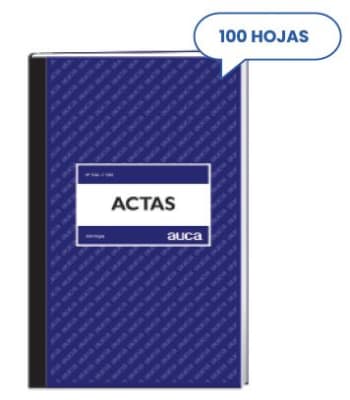 LIBRO ACTAS AUCA 100 HJS
