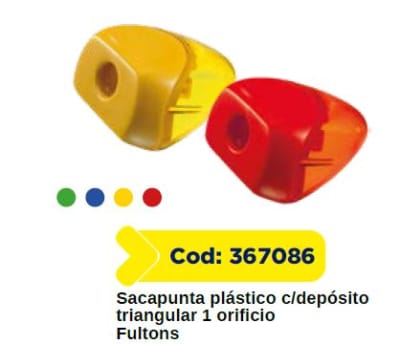 SACAPUNTA PLAST. C/DEPOSITO TRIANG. FULTONS