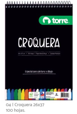 CROQUERA 26 X 37 100 HJS. IMAGIA TORRE