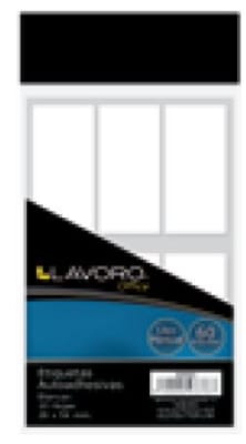 ETIQ. SOBRE AUTOADHESIVA 26 X 54 MM. BLANCA 60 UNI LAVORO