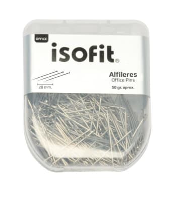  ALFILERES ISOFIT-DSG C/PLAST 50 GRS 28MM