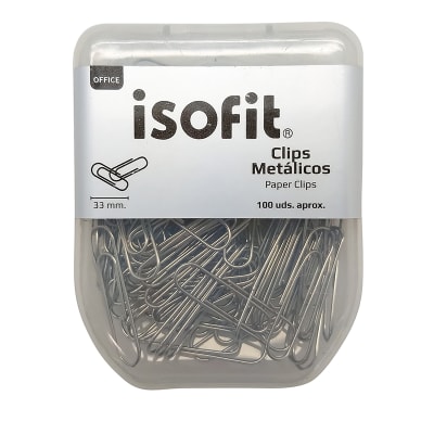 CLIPS ISOFIT-DSG METAL 33 MM C/PLAST 100 UNI