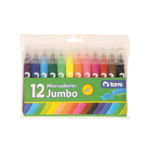PLUMONES DIBUJO JUMBO 12 COLORES TORRE