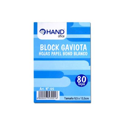 BLOCK GAVIOTA. 80 HOJAS BLANCAS HAND