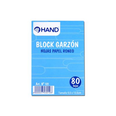 BLOCK GARZON. 80 HOJAS RONEO HAND