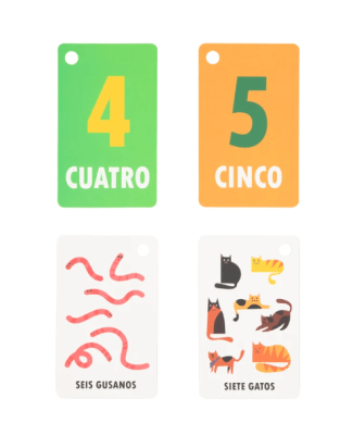 28 TARJETAS CON NÚMEROS Y COLORES PARA NIÑOS