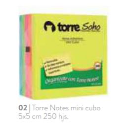 TORRE NOTES MINI CUBO 5X5 CM 250 HJS