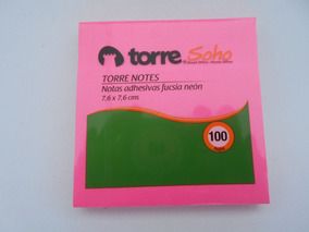 TORRE NOTES FUCSIA NEON 7.6X7.6 CM 100H