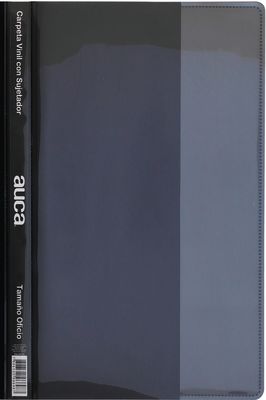 CARPETA VINIL C/SUJET OFICIO NEGRA AUCA