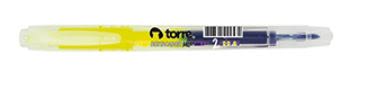 DESTACADOR PTA BISELADA T/LÁPIZ MORADO+AMARILLO TORRE