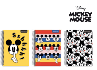 CUAD. PROARTE FLOCKED MICKEY CARTA 150 HJS 7MM