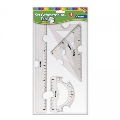 BL. SET GEOMETRÍA PLÁSTICO 4 PZAS TORRE