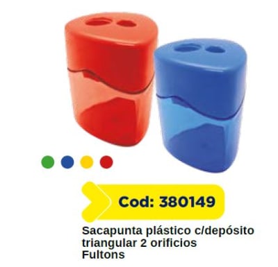 SACAPUNTA PLAST. GRANDE TRIANGULAR 2 ORIFICIOS FULTONS