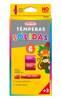 Tempera Solida 6 colores