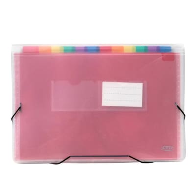 Carpeta Transp con Fuelles de Colores