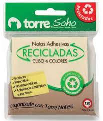 BL.TORRE NOTE CUBO RECICLADO 4 COL. 120H