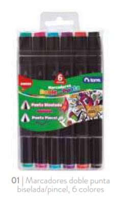 SET MARCADORES DOBLE PUNTA 6 COL TORRE
