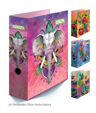 ARCH. OFICIO ANCHO NATURA COLON SURTIDO