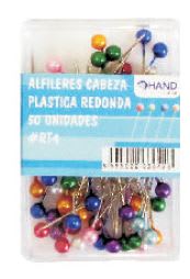 ALFILERES CABEZA PERLA. 50 UNID.