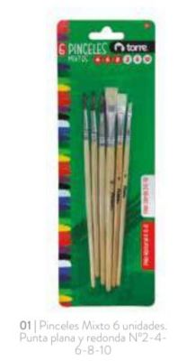 BL. PINCELES MIXTOS PLANO-REDONDO TORRE