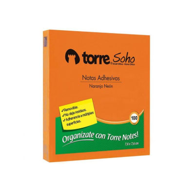 TORRE NOTES NARAJO NEON 7.6X7.6CM 100H