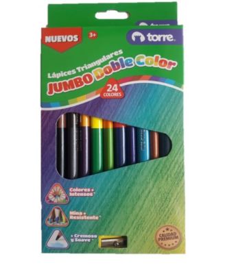 LAPICES JUMBO DOBLCOLOR 12X24 TRIAN TORR