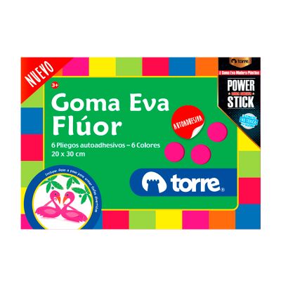 BOLSON GOMA EVA FLUOR C/STICKER TORRE