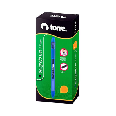 BOLÍGRAFO GEL QUICK DRY 0.7MM AZUL TORRE