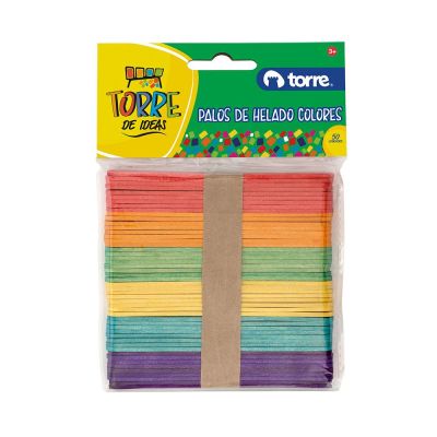 PALOS HELADO 50 UNI COLORES TORRE