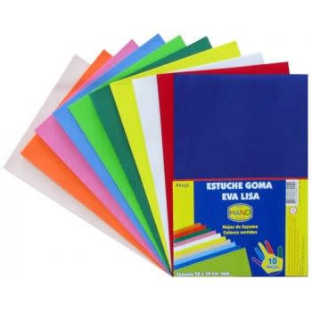 GOMA EVA PASTEL 6 COLORES 20x30cm HAND