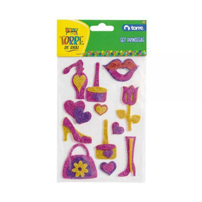 SET STICKER PRINCESAS TORRE