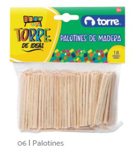 PALOTINES MADERA NATURAL TORRE