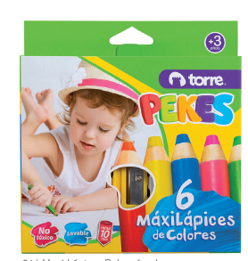 LAPICES COLOR PEKES 6 COL+SACP TORRE