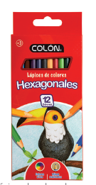 LAPICES 12 COLORES HEXAG. COLON