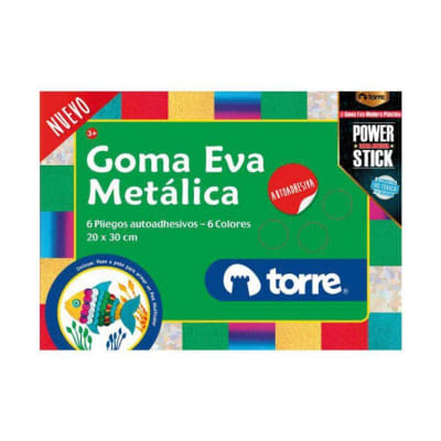 BOLSON GOMA EVA METÁLICA C/STICKER TORRE