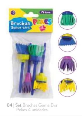 SET BROCHAS GOMA EVA PEKES TORRE