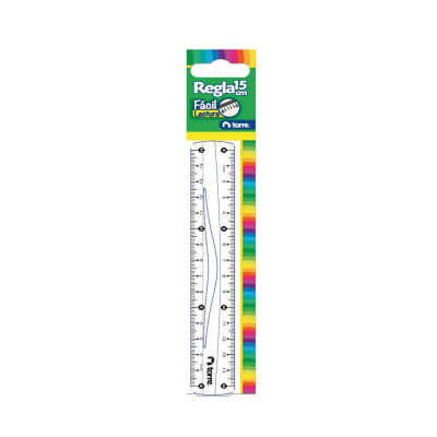 BL. REGLA 15 CM PLÁSTICA TORRE