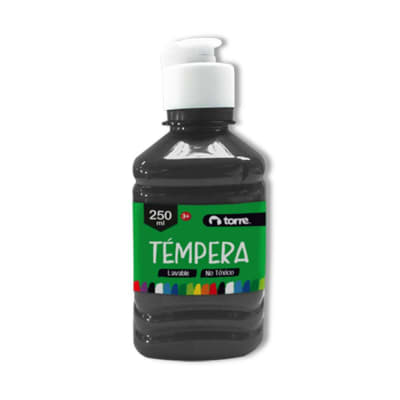 Témpera 250 mL NEGRO