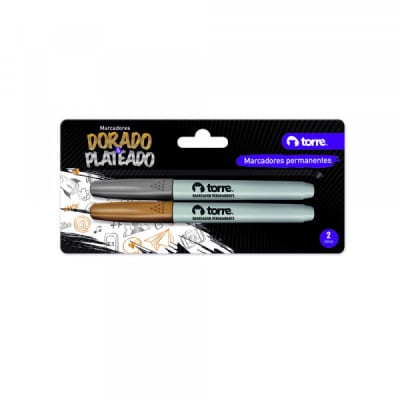 BL.MARCADORES PERM. DORADO-PLATA TORRE