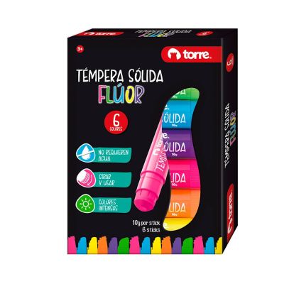 TEMPERA SOLIDA 6 COL FLUOR TORRE TEMPERA SOLIDA 6 COL FLUOR TORRE