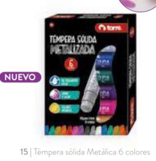 TEMPERA SOLIDA 6 COL METALICA TORRE