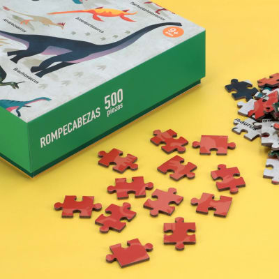 Puzzle de cartón 500 piezas dinosaurios