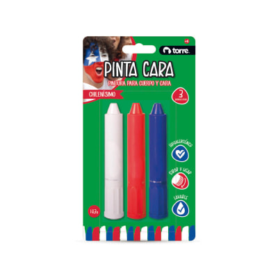 PINTA-CARAS CHILE 3 COL TORRE