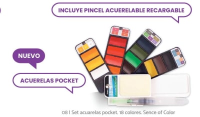 SET ACUARELAS POCKET 18COL SOC