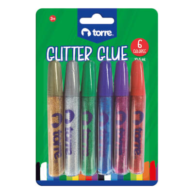 BL. GLITTER GLUE 6 COL TORRE