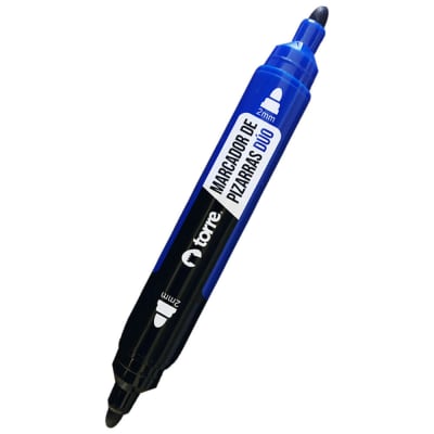 MARCADOR PIZARRA DUO AZUL NEGRO TORRE