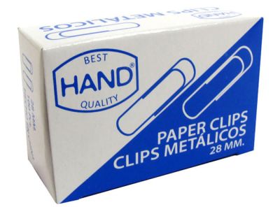 CLIPS 28 MM..PTA.REDONDA.100 UNID.HAND